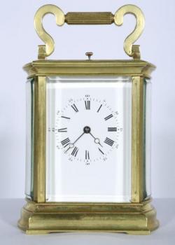 Clock - gilded brass, clear glass - 1870