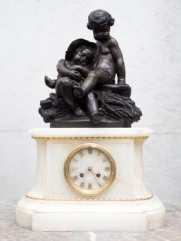 Clock - bronze, marble - 1900