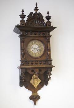 Wall Timepiece - wood, brass - 1850