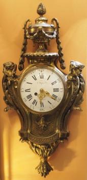 Wall Timepiece - bronze, enamel - A La Gerbe D'Or H. CHAPUS Fils - 1880