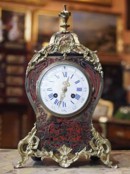 Mantel Clock - bronze, wood - 1890