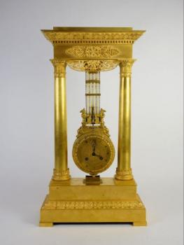 Pendulum Clock - patinated bronze - Perrin Paris - 1820