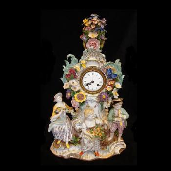 Meissen figural clock