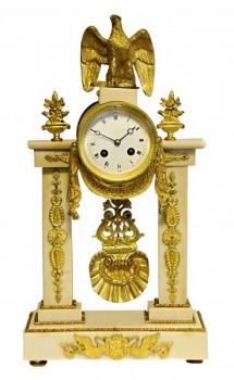 Mantel Clock - alabaster - 1810